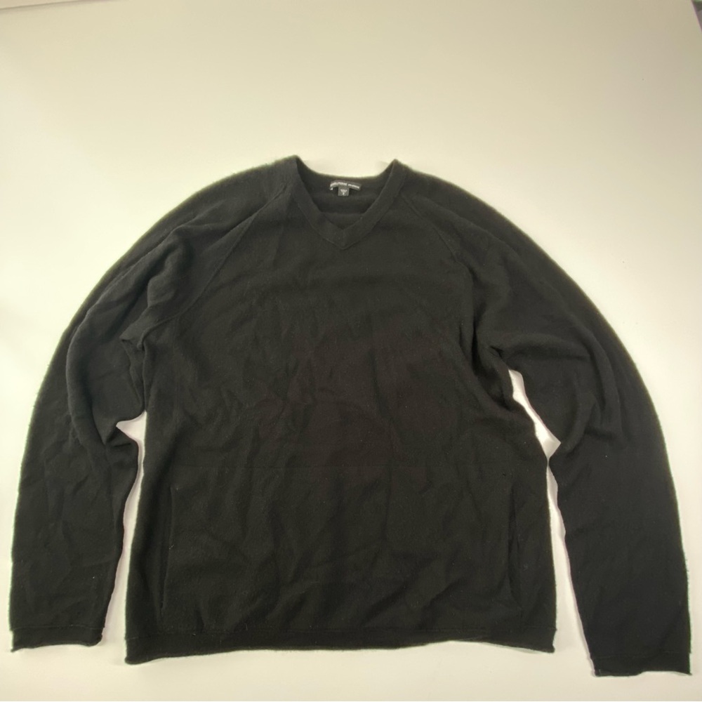 James Perse Los Angeles Black Cashmere V-Neck Sweater Size 3